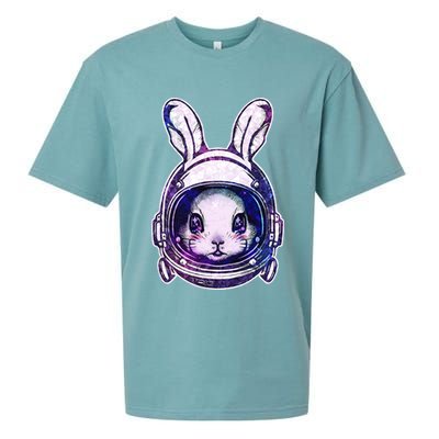 Cute Space Astronaut Bunny Rabbit Sueded Cloud Jersey T-Shirt