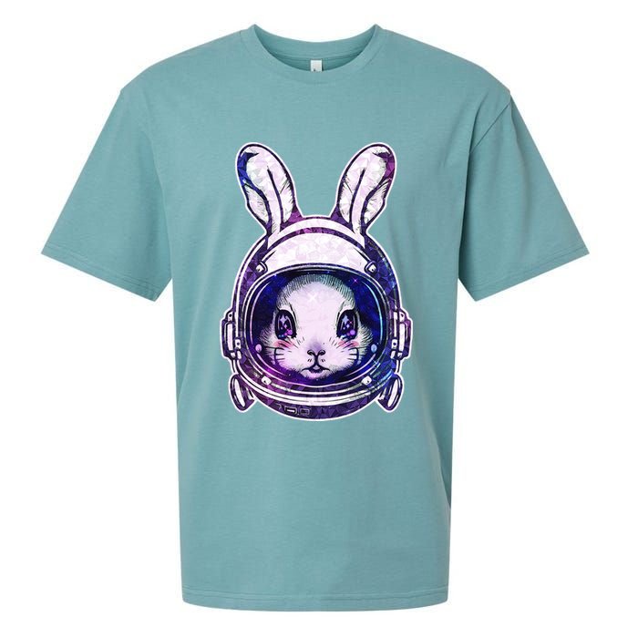 Cute Space Astronaut Bunny Rabbit Sueded Cloud Jersey T-Shirt