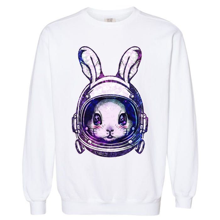 Cute Space Astronaut Bunny Rabbit Garment-Dyed Sweatshirt
