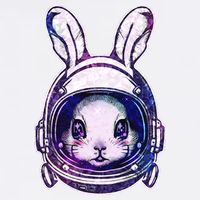 Cute Space Astronaut Bunny Rabbit Garment-Dyed Sweatshirt