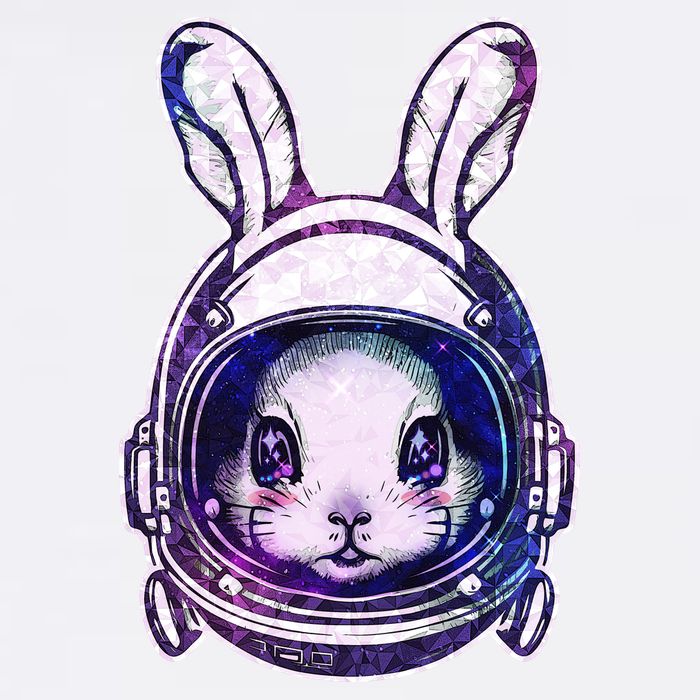 Cute Space Astronaut Bunny Rabbit Garment-Dyed Sweatshirt
