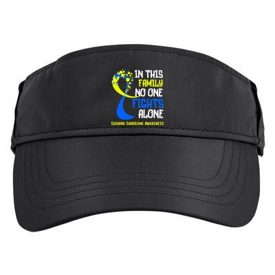 Cushing Syndrome Awareness Blue Yellow Ribbon Family Fighter Adult Drive Performance Visor