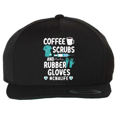 Coffee Scrubs And Rubber Gloves Cna Life Nursing Assistant Gift Wool Snapback Cap