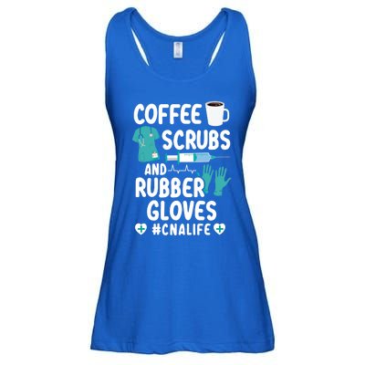 Coffee Scrubs And Rubber Gloves Cna Life Nursing Assistant Gift Ladies Essential Flowy Tank