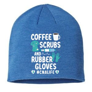 Coffee Scrubs And Rubber Gloves Cna Life Nursing Assistant Gift Sustainable Beanie