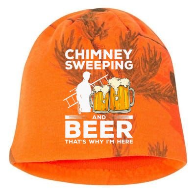 Chimney Sweeping And Beer That's Why I'm Here Sweeper Kati - Camo Knit Beanie