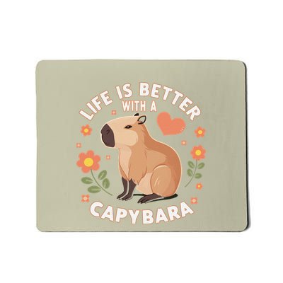 Capybara Stuffed Animal Capybara Cute For Mousepad