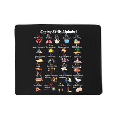 Coping Skills Alphabet Tal Health Awareness Mousepad