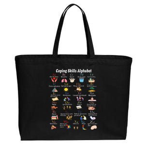 Coping Skills Alphabet Tal Health Awareness Cotton Canvas Jumbo Tote