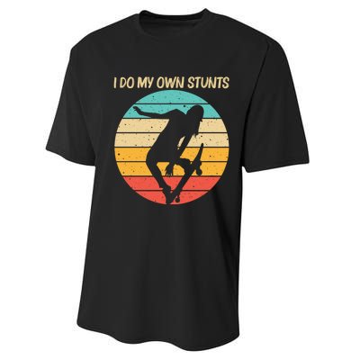 Cute Skateboarding Art For Skateboard Skateboarder Performance Sprint T-Shirt