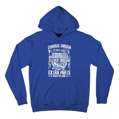 Curious Skilled And Clever Gift Funny Car Auto Truck Mechanic Meaningful Gift Hoodie