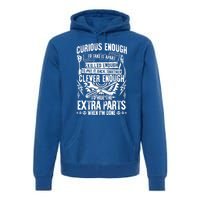 Curious Skilled And Clever Gift Funny Car Auto Truck Mechanic Meaningful Gift Premium Hoodie