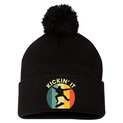 Cool Skateboarding Art Skateboarder Skateboard Pom Pom 12in Knit Beanie