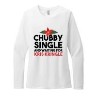 Chubby Single And Waiting For Kris Kringle Christmas Womens CVC Long Sleeve Shirt