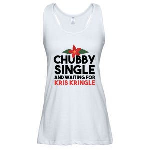 Chubby Single And Waiting For Kris Kringle Christmas Ladies Essential Flowy Tank