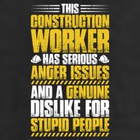 Construction Site Anger Issues Construction Worker Gift 11oz C Handle Ceramic Mug
