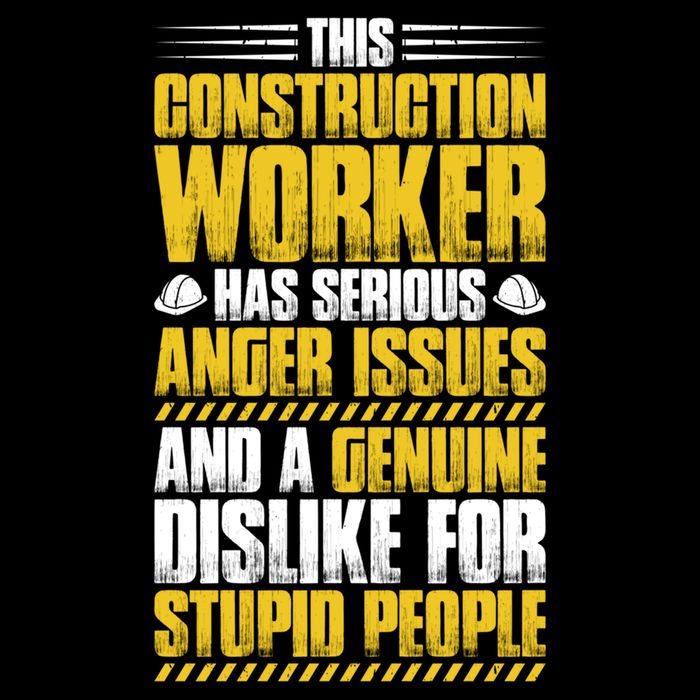Construction Site Anger Issues Construction Worker Gift Drawstring Bag