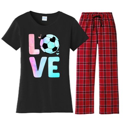 Cool Soccer Art For Themed Soccer Player Women's Flannel Pajama Set