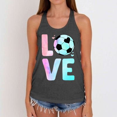 Cool Soccer Art For Themed Soccer Player Women's Knotted Racerback Tank