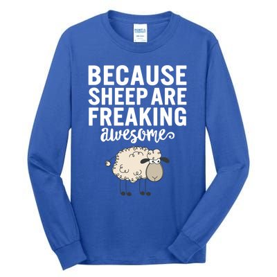 Cute Sheep Art Sheep Are Awesome Lover Sheep Mom Cute Gift Tall Long Sleeve T-Shirt