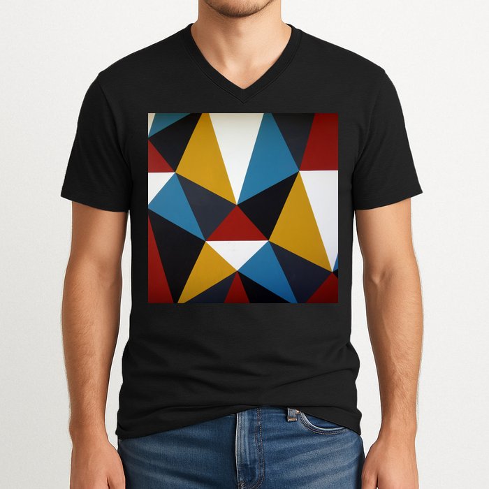 Cool Shape Abstract Singleton Iterator V-Neck T-Shirt