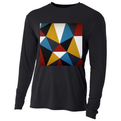 Cool Shape Abstract Singleton Iterator Cooling Performance Long Sleeve Crew