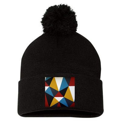 Cool Shape Abstract Singleton Iterator Pom Pom 12in Knit Beanie