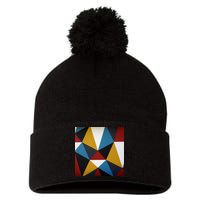 Cool Shape Abstract Singleton Iterator Pom Pom 12in Knit Beanie