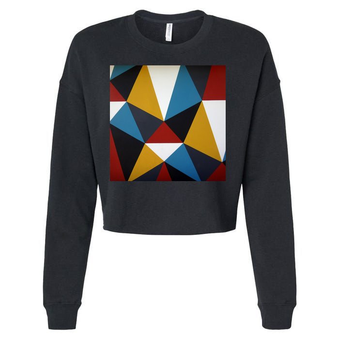 Cool Shape Abstract Singleton Iterator Cropped Pullover Crew