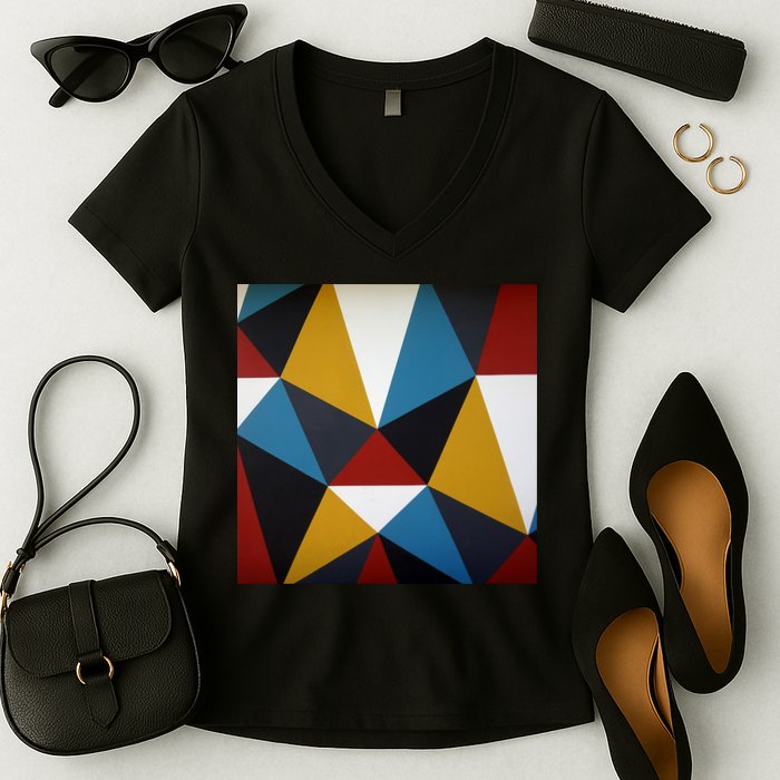 Cool Shape Abstract Singleton Iterator Women's V-Neck T-Shirt