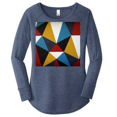 Cool Shape Abstract Singleton Iterator Women's Perfect Tri Tunic Long Sleeve Shirt