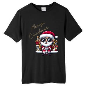 Cool Santa And Plane Funny Merry Christmas Old Xmas Great Gift Tall Fusion ChromaSoft Performance T-Shirt