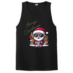 Cool Santa And Plane Funny Merry Christmas Old Xmas Great Gift PosiCharge Competitor Tank