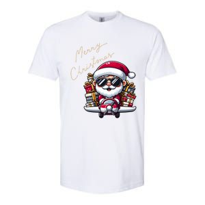 Cool Santa And Plane Funny Merry Christmas Old Xmas Great Gift Softstyle CVC T-Shirt