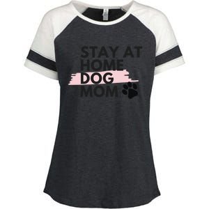 Cute Stay At Home Fur Dog Mom Life Fur Dog Mama Cool Gift Cool Gift Enza Ladies Jersey Colorblock Tee