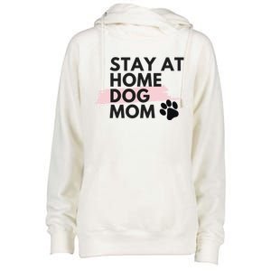 Cute Stay At Home Fur Dog Mom Life Fur Dog Mama Cool Gift Cool Gift Womens Funnel Neck Pullover Hood