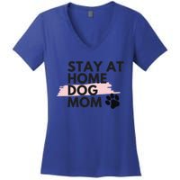 Cute Stay At Home Fur Dog Mom Life Fur Dog Mama Cool Gift Cool Gift Women's V-Neck T-Shirt