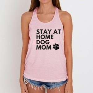 Cute Stay At Home Fur Dog Mom Life Fur Dog Mama Cool Gift Cool Gift Women's Knotted Racerback Tank