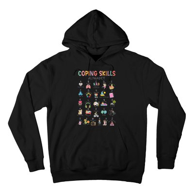 Coping Skills Alphabet School Counselor Psychologist Social Hoodie