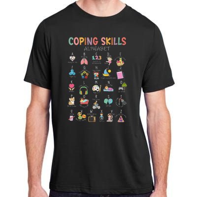 Coping Skills Alphabet School Counselor Psychologist Social Adult ChromaSoft Performance T-Shirt