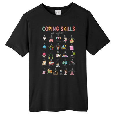 Coping Skills Alphabet School Counselor Psychologist Social Tall Fusion ChromaSoft Performance T-Shirt