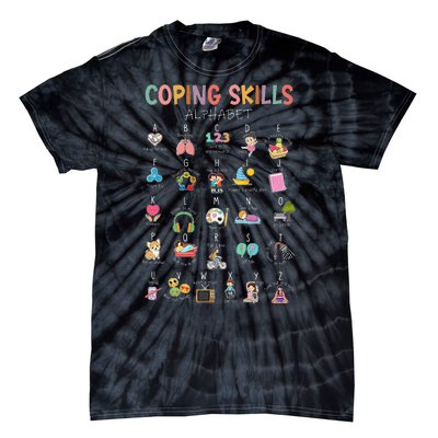 Coping Skills Alphabet School Counselor Psychologist Social Tie-Dye T-Shirt