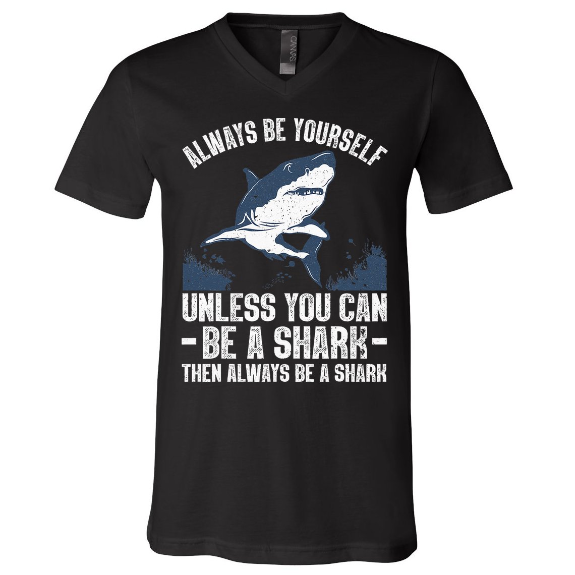 Cool Shark Art For Men Women Megalodon Sharks Biology Ocean V-Neck T-Shirt