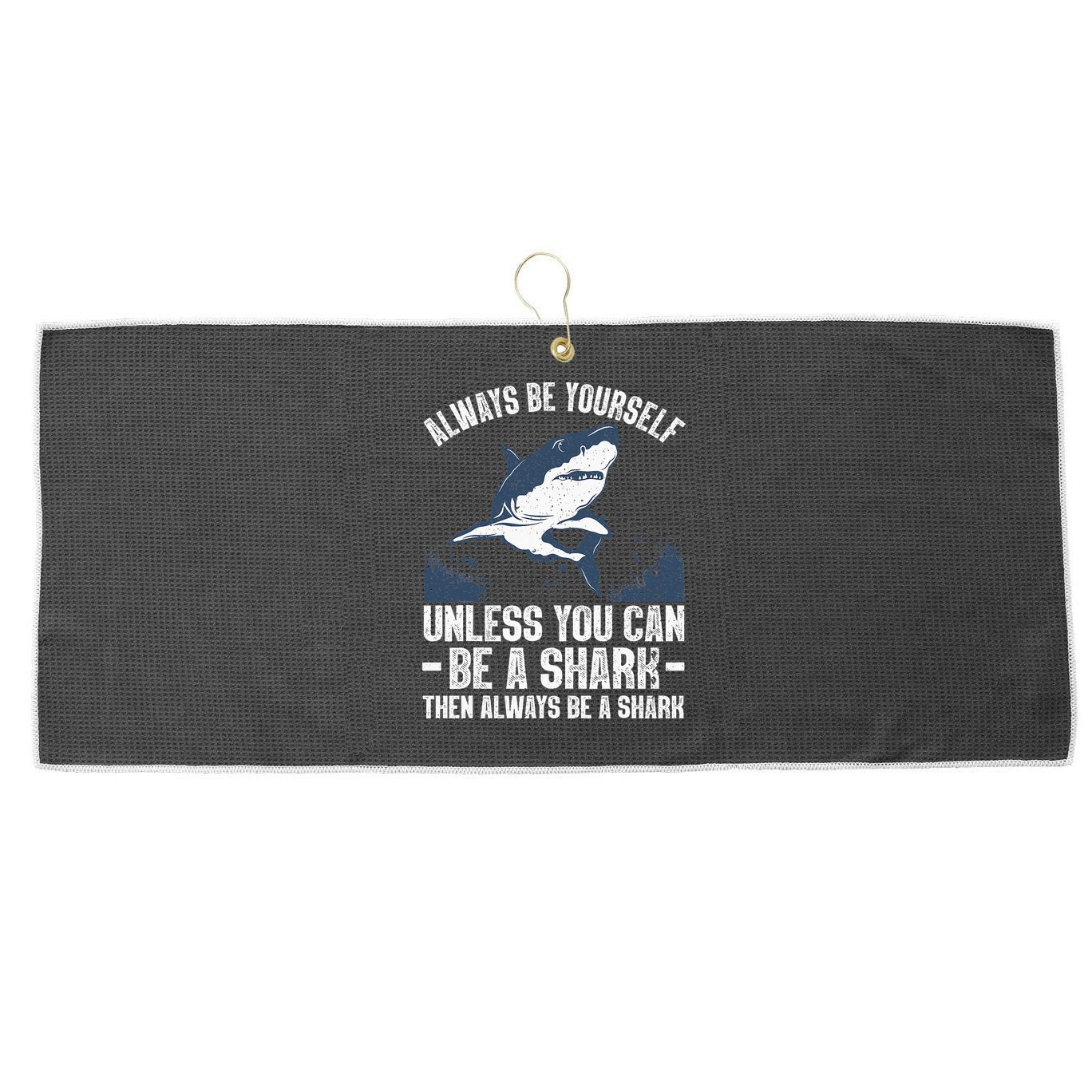 Cool Shark Art For Men Women Megalodon Sharks Biology Ocean Large Microfiber Waffle Golf Towel