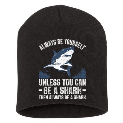 Cool Shark Art For Men Women Megalodon Sharks Biology Ocean Short Acrylic Beanie