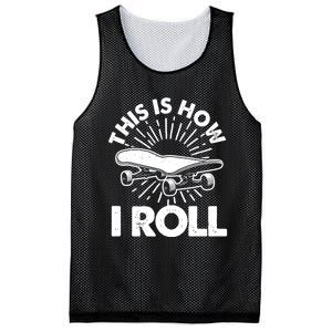 Cool Skateboard Art Skateboarding Great Gift Mesh Reversible Basketball Jersey Tank