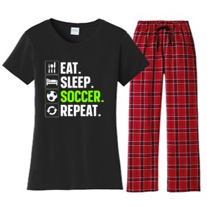 Cool Soccer Art For Team Sport Soccer Player Gift Women's Flannel Pajama Set