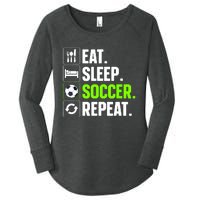 Cool Soccer Art For Team Sport Soccer Player Gift Women's Perfect Tri Tunic Long Sleeve Shirt