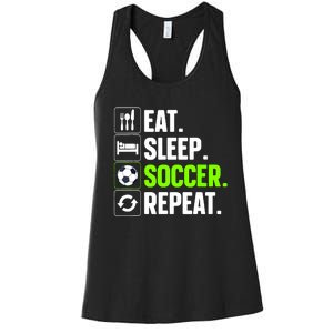 Cool Soccer Art For Team Sport Soccer Player Gift Women's Racerback Tank