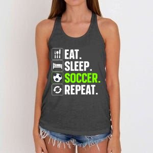 Cool Soccer Art For Team Sport Soccer Player Gift Women's Knotted Racerback Tank